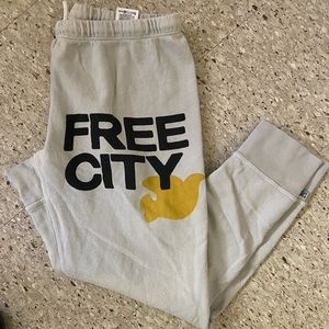 Free city let’s go together moon 3/4 sweatpants. Size M